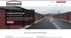 Desktop Screenshot of ironsideselfstorage.com